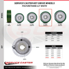 Service Caster 6" x 2" Poly Tread on Cast Iron Keyed Drive Wheel - 20mm Bore - SCC-EZPUS620-20MM-KW-2SS